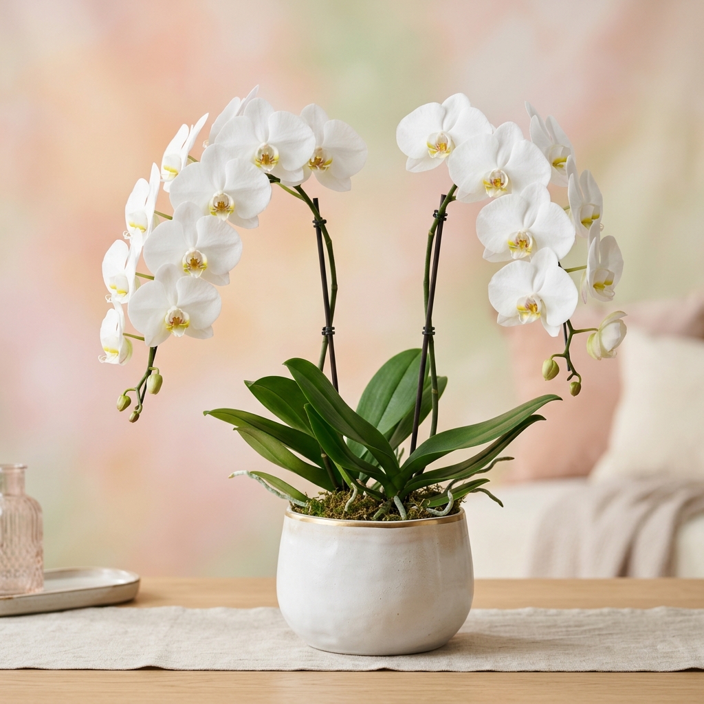 Chậu Lan Hồ Điệp Trắng